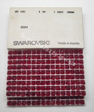Factory Pack Swarovski Crystal Siam 8mm Round Bicone 5304 Beads; 288pc; Dark Red