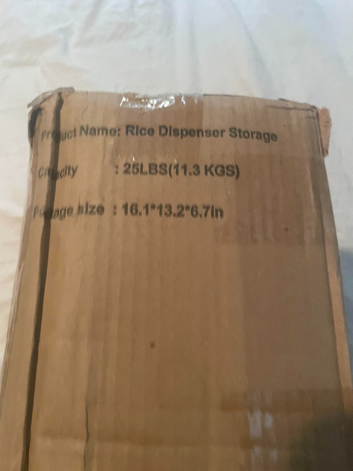 Rice Dispenser Food storage Container 25lb Capacity eBay