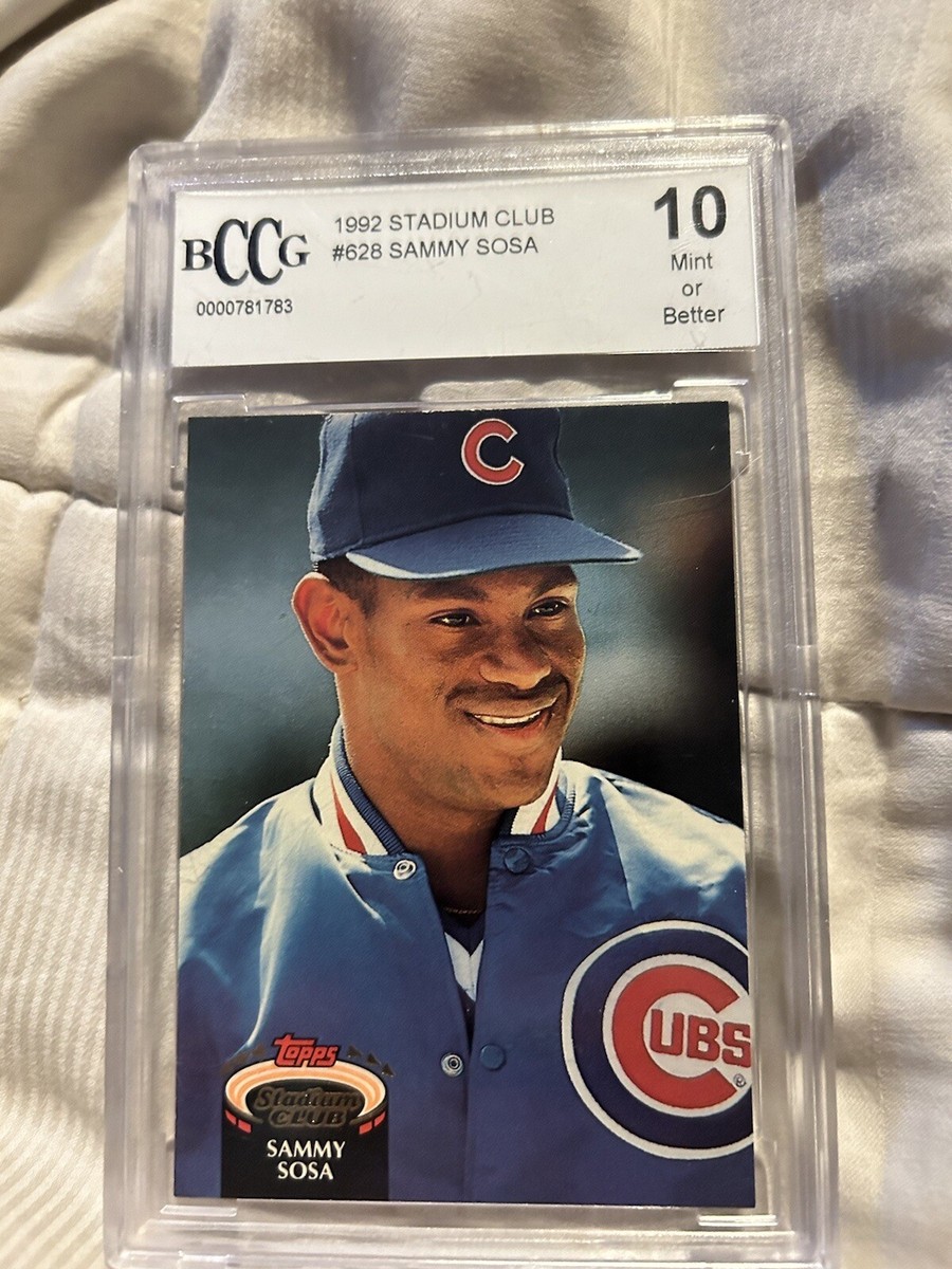 1992 Topps Stadium Club - #628 Sammy Sosa (error wrong DOB