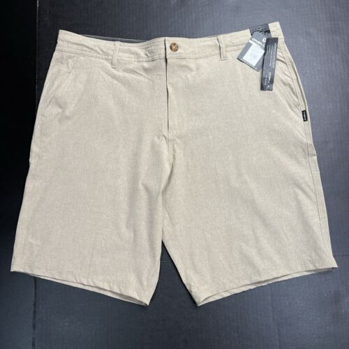 O'Neill Hybrid Hyperdry Boardshorts Loaded Mini Streifen Khaki Herren Größe 40 Neu mit Etikett