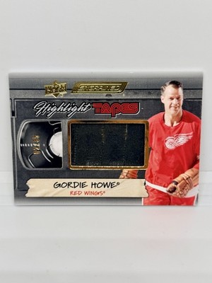 GORDIE HOWE 2025 UD Engrained Icons Highlight Tapes Game Used Stick /35 Detroit