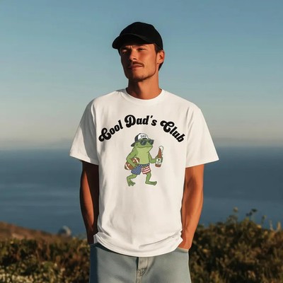 Mens Frog Cool Dads Club Animal Lover Soft Cotton Comfort Tee