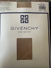 Vintage Givenchy Pale Gold Size A Pantyhose Shimmery Sheer Control Top 