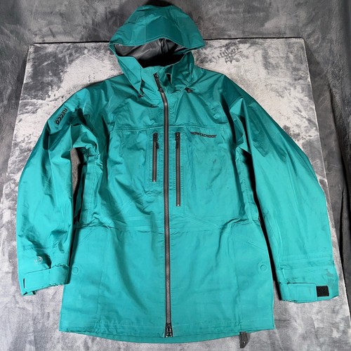 Homeschool Snowboarding Jacket Men’s Small Green RECCO Waterproof Ski Shell