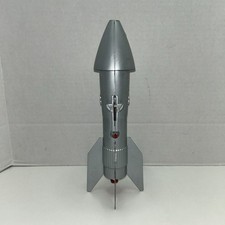 Vtg 1957 Berzac Astro Rocket metal Bank Coin Shooter Vintage