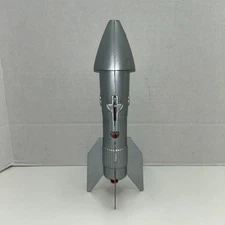 Vtg 1957 Berzac Astro Rocket metal Bank Coin Shooter Vintage
