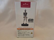 Hallmark 2025 Star Wars The Mandalorian Grogu Operating IG-12 Magic Ornament