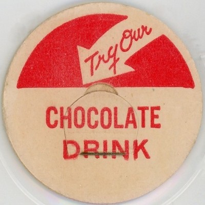 Milk Bottle Cap - TRY OUR CHOCOLATE DRINK - generic cap - used