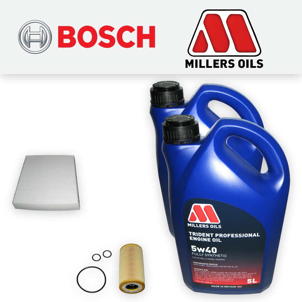 SERVICE KIT for PORSCHE CAYENNE S 4.5 TURBO OIL CABIN FILTERS +OIL (2002-2007)