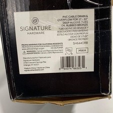 See Desc Signature Hardware PVC Cable Drain and Overflow for 17" - 22" Deep Alco