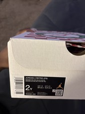 PS Size 2y Jordan 4 Retro Sesame/Fire Red Black White Pizza Edition