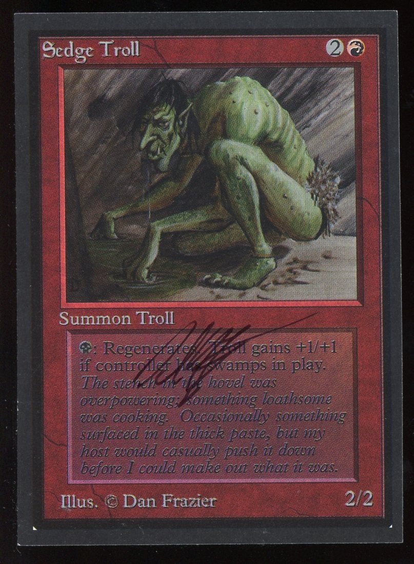 SIGNED Beta/CE Sedge Troll Artist Proof ~ Magic/MTG ~ MINT Condition