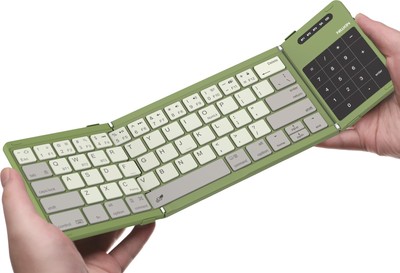 Bluetooth 5.0 Foldable Keyboard with Trackpad & Numpad, Full-Size Travel Port...
