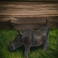 Vintage Kenyan Ethnic Wood Carved Worthog