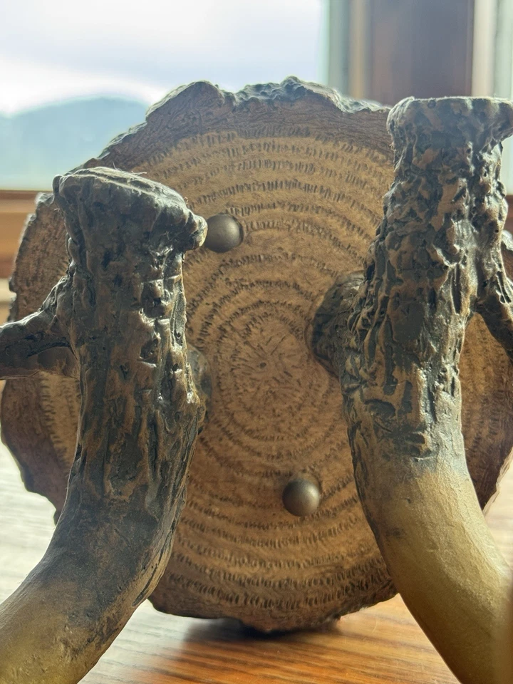 Aplique de pared de cabina de madera con asta sintética 2 luces $300 venta al por menor Foto 2 de 4