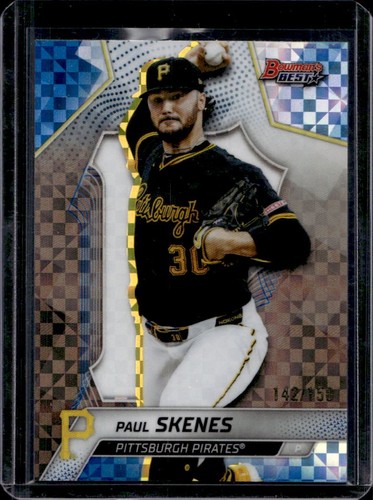 2025 Bowman's Best Paul Skenes Blue X-Fractor #/150 Pirates