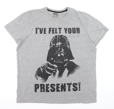 Tu Star Wars Herren T-Shirt Grau XL Darth Vader Lustige Grafik
