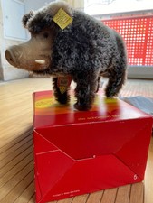 STEIFF Wildschwein, KFS & Ovp, 2. Göße, 15 cm, 60er Jahre, KFS & Ovp, ladenneu!!