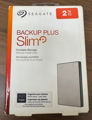 Seagate Backup Plus Slim 2TB External Hard Drive Portable HDD   Silver USB 3.0