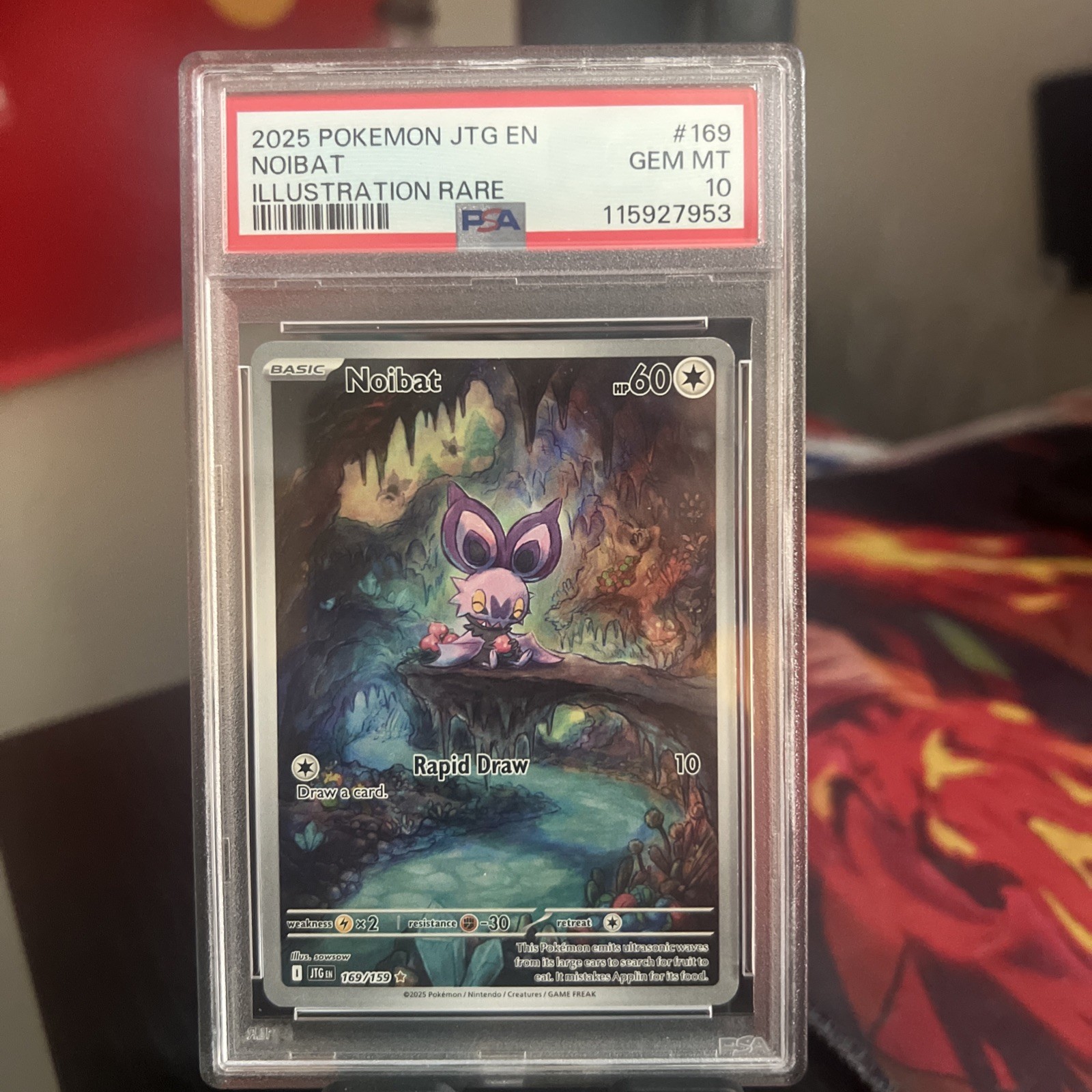 2025 Pokemon Noibat Journey Together #169 Illustration Rare PSA 10