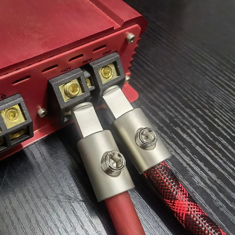 4X Car Audio AMP 1/0 Gauge Power Ground Wire Pin AWG Terminal Input Wire Reducer - Image 4 of 4