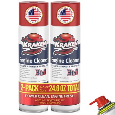 Engine Cleaner Spray  2x12.3 fl. Oz Engine Degreaser for Engine Bay, Gunk, an...
