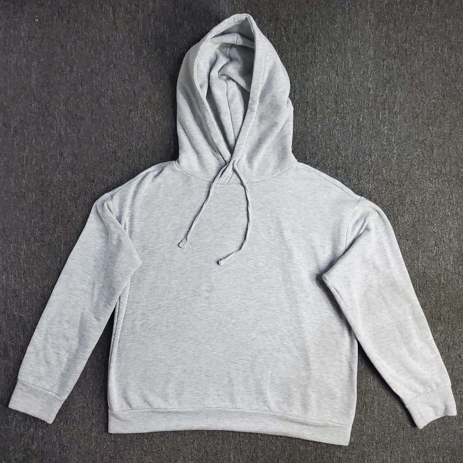 Quince Hoodie Womens Sz Medium Grey Heather SuperSoft Fleece Pullover Sweatshirt
