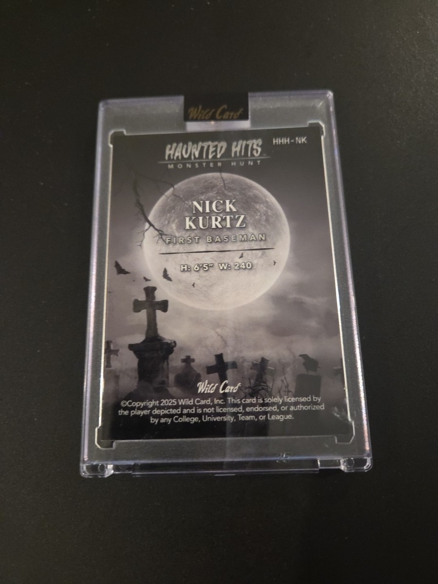 2025 Wild Card Haunted Hits Monster Hunt RC Rookie /2 Nick Kurtz