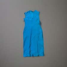 Vintage Wearever Bright Blue Sleeveless Sheath Dress Sz M