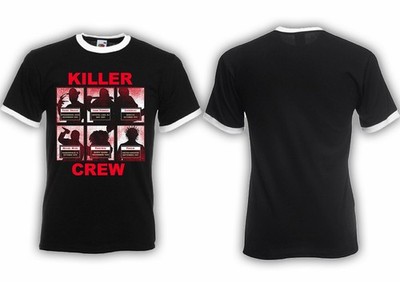 Killer Crew Ringer T-Shirt Kult,Movie,Horror,Voorhees,Jason,13th,Blood,Freddy