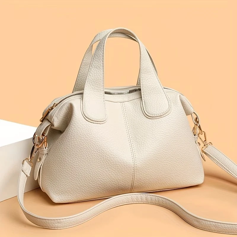 Damenhandtasche, Tasche Lederimitat Damen modisches Temperament Niche Design Neu - Bild 1 von 1