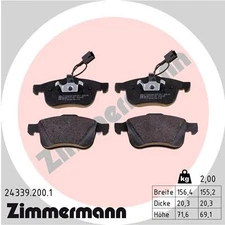 Front axle Zimmermann 24339.200.1 brake pad set, disc brake for Alfa Romeo