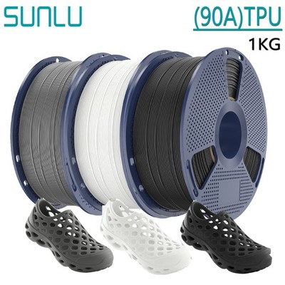 SUNLU 90A TPU 3D Drucker Filament 1.75mm TPU Flexible 1KG For FDM 3D Printers