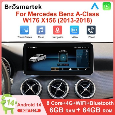 Für Mercedes A/CLA/GLA W176 X156 NTG5.0 Android 14 CarPlay Autoradio 64GB DAB+