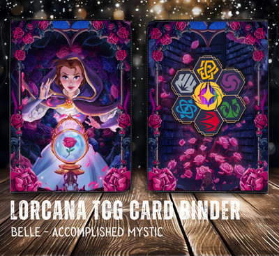 Disney Lorcana Card Binder Belle Mystic Lore Book Card Binder