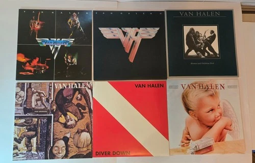 Van Halen 180g vinyl LP lot, all David Lee Roth era studio albums