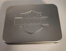 Harley Davidson Playing Cards. Sealed Deck in Tin Case. New.  Case Has Some Wear