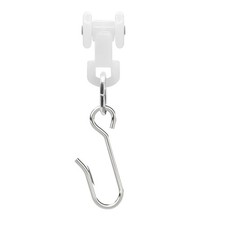 Ceiling Curtain Track Roller Hooks Room Divider Stainless Steel 15 PCS