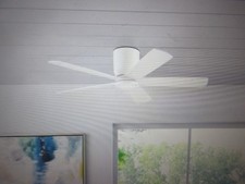 Home Decorators Britton 52 in. LED Indoor Matte White Ceiling Fan w Remote