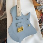 24 Frets 6 String Fanned Fret Electric Guitar Blue Grey Body Professional Guitar