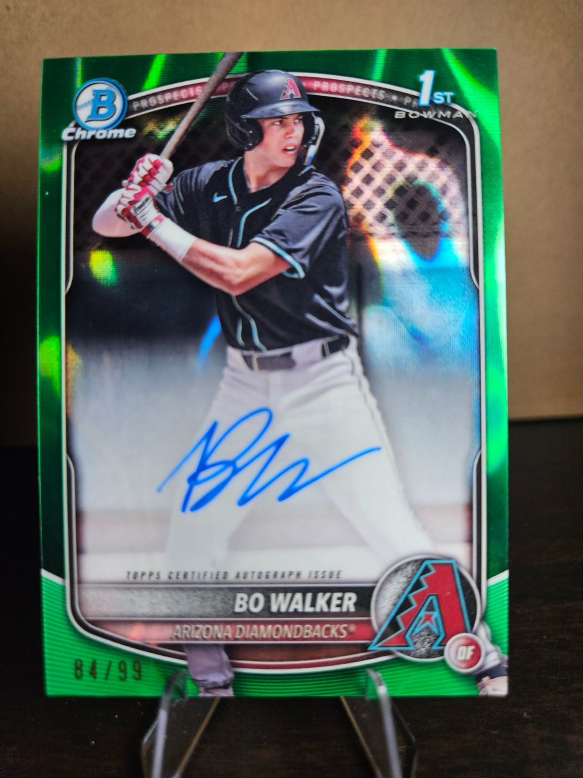 2025 Bowman Chrome Bo Walker 1st Bowman Green Lava Auto /99