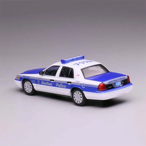 596 1:64 blau Ford CV CROWN VICTORIA Boston Police Department Diecast Modellauto - Bild 4 von 5