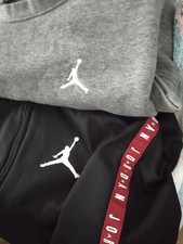 Lot 2 both Youth MED 10/12Nike/Jordan Full Zip Cott-Poly Jacket, Cott Sweatshirt