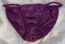 Vtg Joe Boxer Satin String Bikini Panties SZ 7 Large High Gloss NWOT