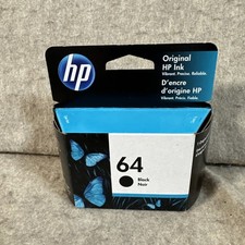 HP 64 Black Ink Cartridge Original OEM Genuine N9J90AN Sealed EXP MAR 2023