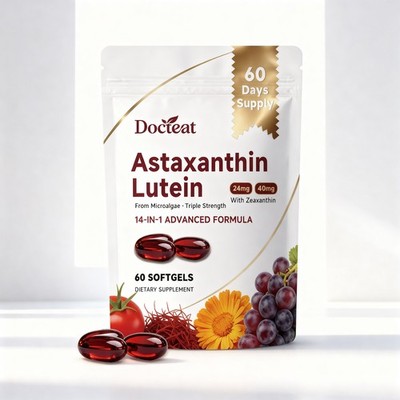 14-in-1 Astaxanthin & Lutein with Zeaxanthin Supplements, Eye Skin Joint Health