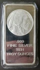 SilverTowne 10oz Silver Buffalo Bar in Plastic
