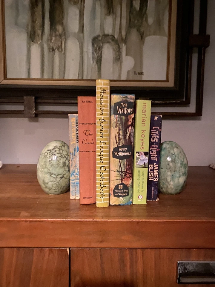 Sujetalibros MCM Mármol Dragón Avestruz Huevo Remolinado Ming Jade Verde De Colección Numerado Foto 3 de 4