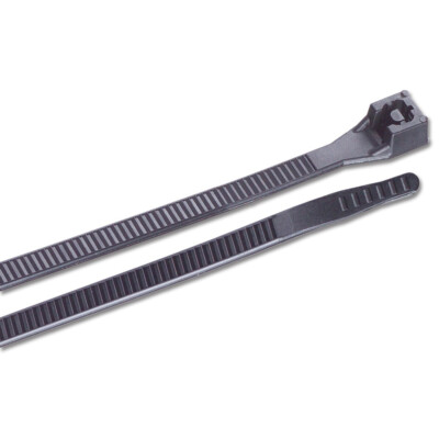 Ancor 6'' UV Black Standard Cable Zip Ties - 100 Pack