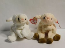 ty BEANIE Babies Collection: Fleece 1996 + EWEY 1998 1999 Tag Fehler  unbespielt